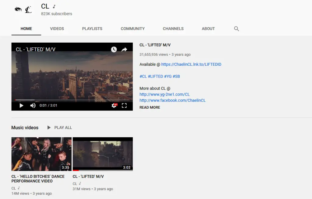 CL's Official YouTube Channel Back Up After It Disappeared ...