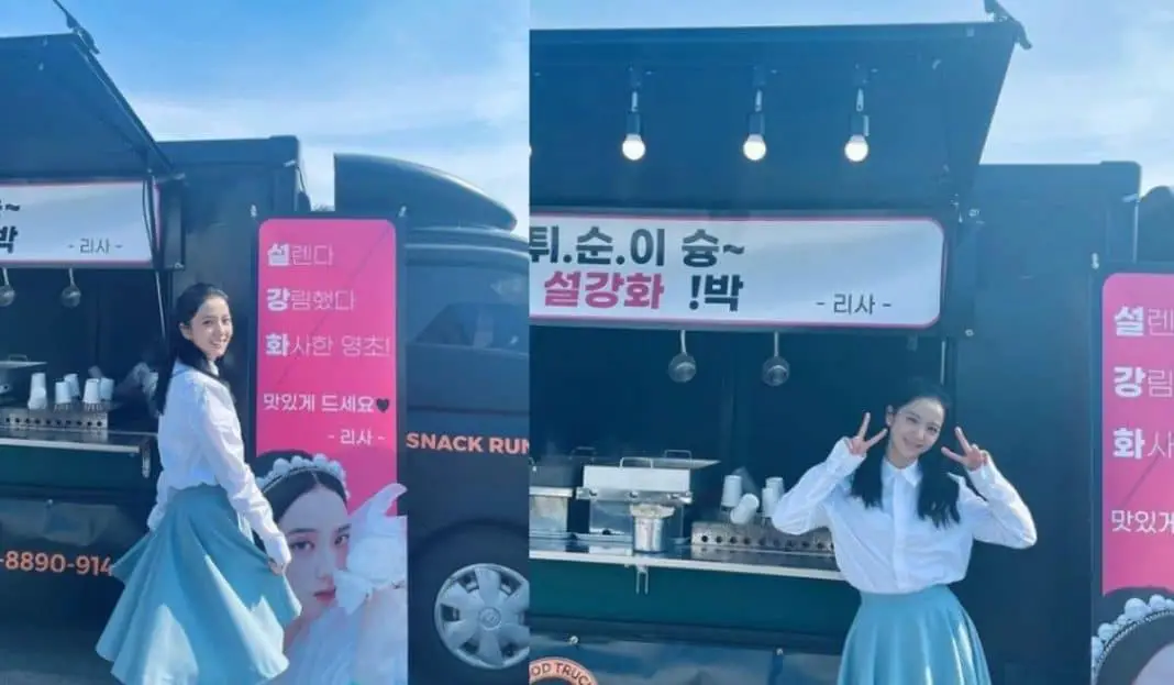 BLACKPINK Lisa And Jennie Send Support Trucks To The Set Of Jisoo’s