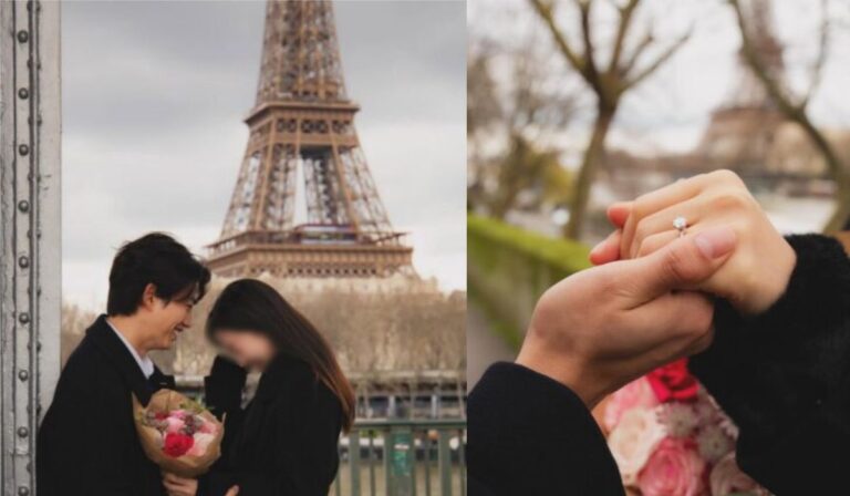 Photos Of Famous Kpop Idol Allegedly Proposing To Girlfriend In Paris Goes Viral, Agency Denies And Explains The Photos
