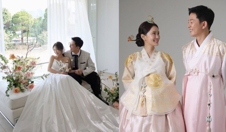 Famous Korean Comedian Couple Stun In Newly Shared Wedding Photos Ahead Of Ceremony