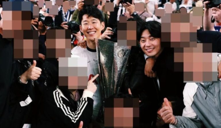 One Of The Biggest Hallyu Actors Joins Son Heung Min For Historic Europa League Victory Celebration
