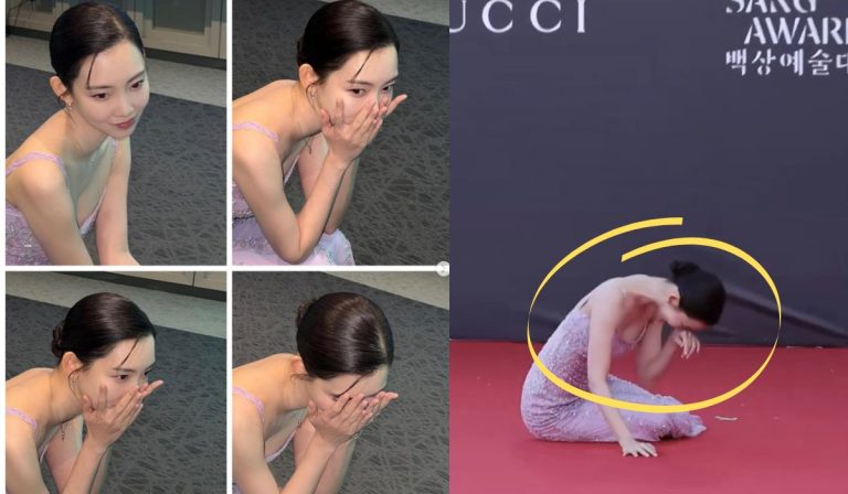 Shin Hyun Been Handles Accidental Fall On The 62nd Baeksang Arts Awards Red Carpet With Grace